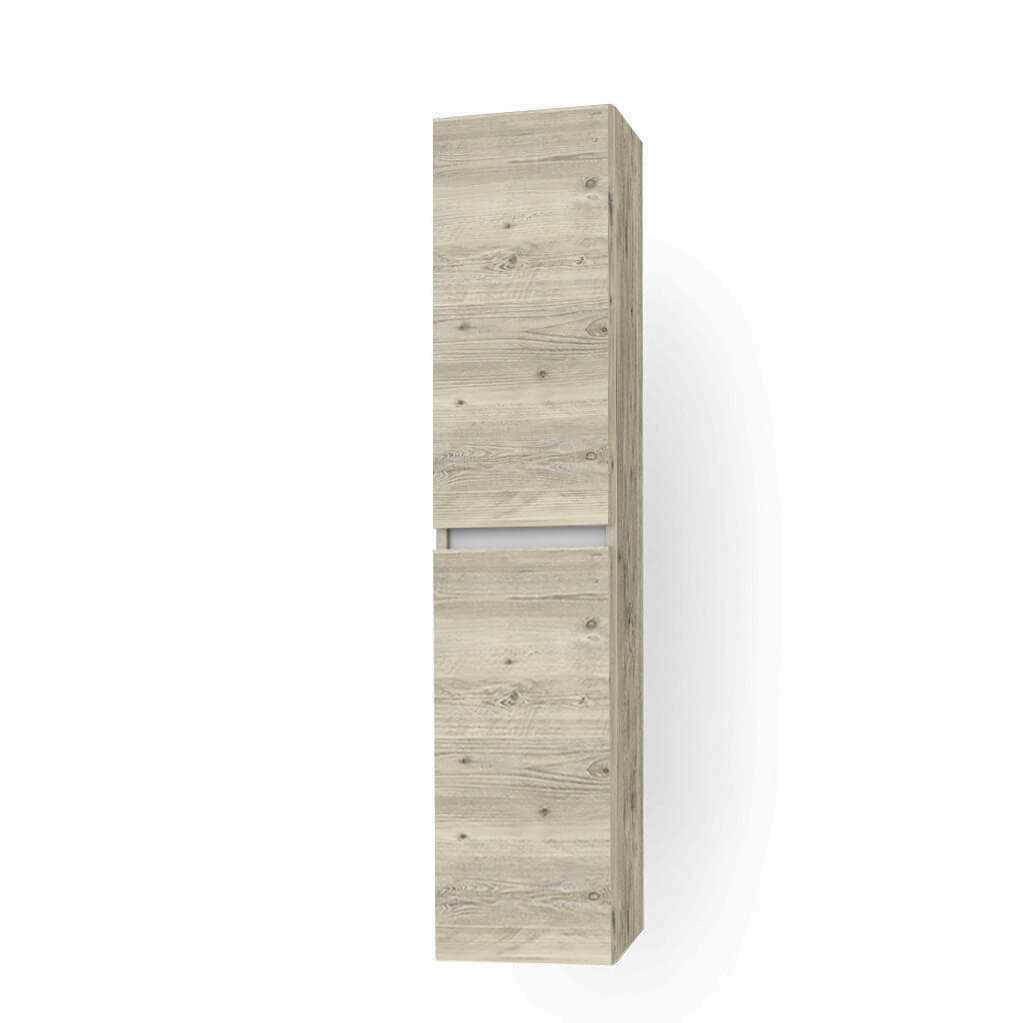 Pensile Colonna 35cm Sospesa Per Bagno Con Maniglia a Gola Pino Artico