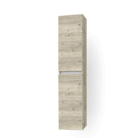 Pensile Colonna 35cm Sospesa Per Bagno Con Maniglia a Gola Pino Artico