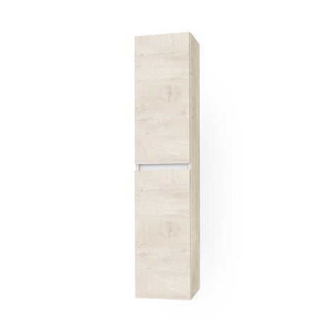 Pensile Colonna 35cm Sospesa Per Bagno Con Maniglia a Gola Rovere Alaska