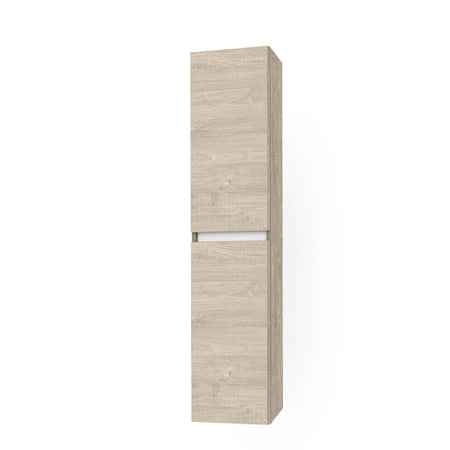 Pensile Colonna 35cm Sospesa Per Bagno Con Maniglia a Gola Sherwood Naturale