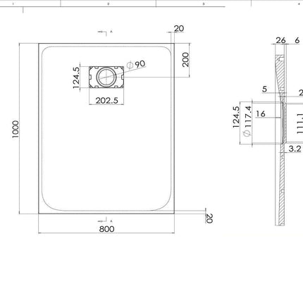 Piatto Doccia In SMC Effetto Pietra - Beige