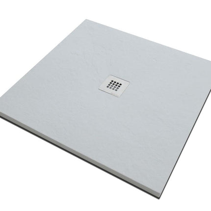 Piatto Doccia Solidstone Pietra Mineral Marmo Bianco H2.8cm