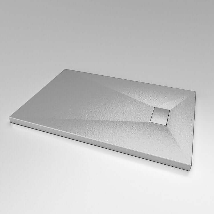 Piatto Doccia Spessore 2,6cm In SMC Effetto Pietra - Grigio Chiaro