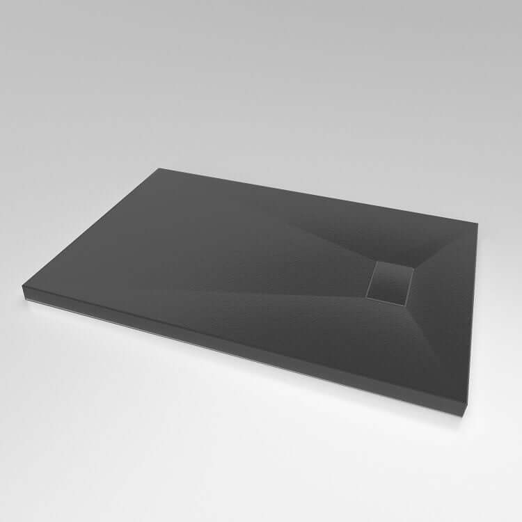 Piatto Doccia Spessore 2,6cm In SMC Effetto Pietra - Nero Antracite