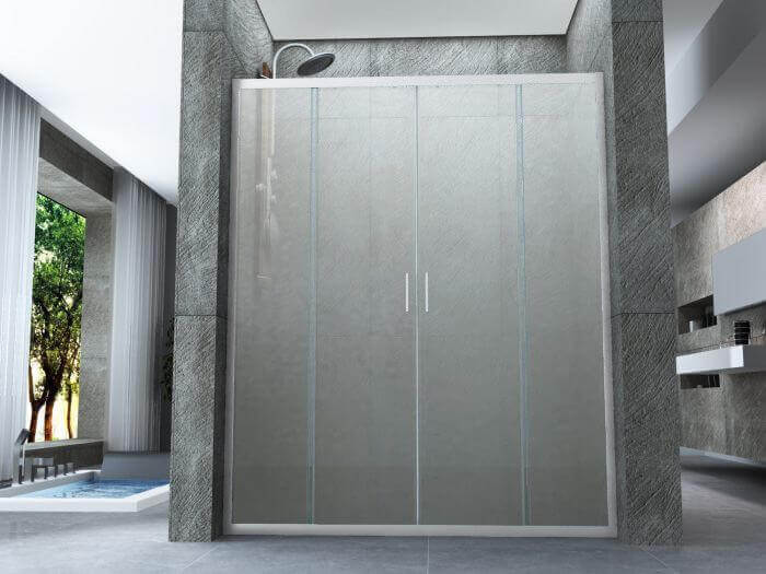 Porta Doccia 6mm Opaca Ingresso Centrale H190cm