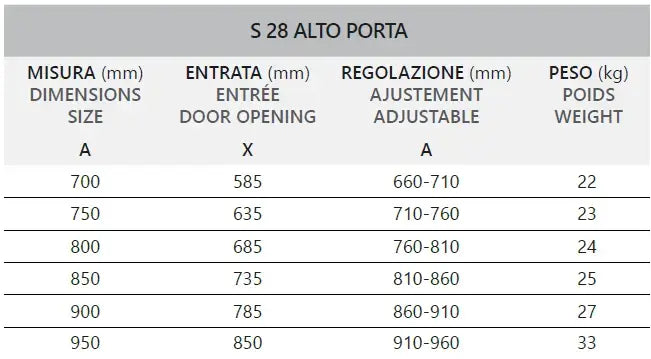 Porta Doccia Battente Trasparente H200 6mm