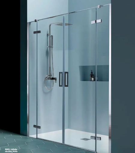 Porta Doccia Doppia Battente Anticalcare 8mm Infinity H200