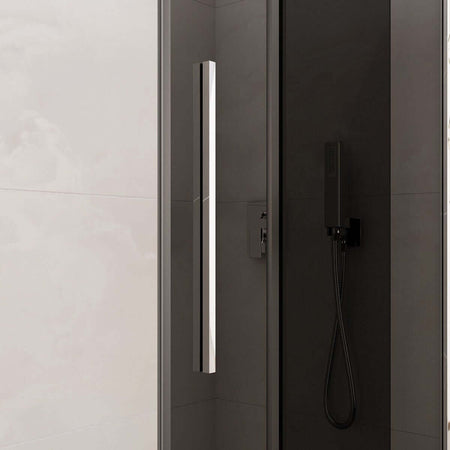 Porta Doccia Fumè 120cm Cristallo 8mm Scorrevole Anticalcare