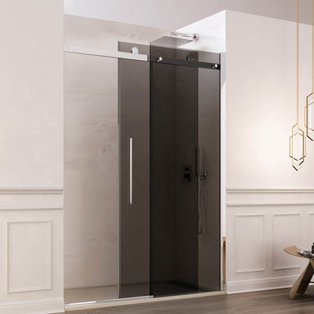Porta Doccia Fumè 120cm Cristallo 8mm Scorrevole Anticalcare