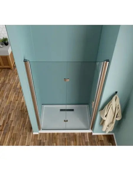 Porta Doccia H190cm Anta a Libro 6mm Apertura Interna/Esterna