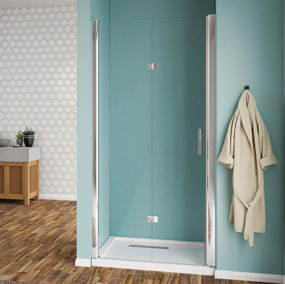 Porta Doccia H190cm Anta a Libro 6mm Apertura Interna/Esterna