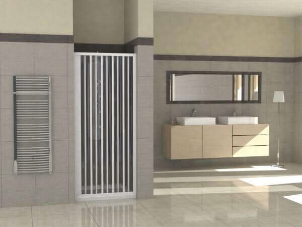 Porta Doccia PVC Nicchia a Soffietto H185