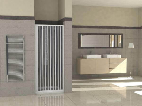 Porta Doccia PVC Nicchia a Soffietto H185