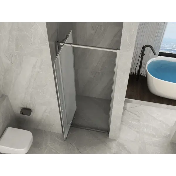 Porta Doccia Opaca Apertura Rototraslante H190cm Anticalcare