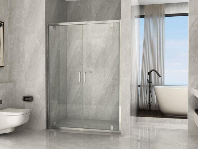 Porta Doccia Saloon 6mm Trasparente H190 Con Telaio