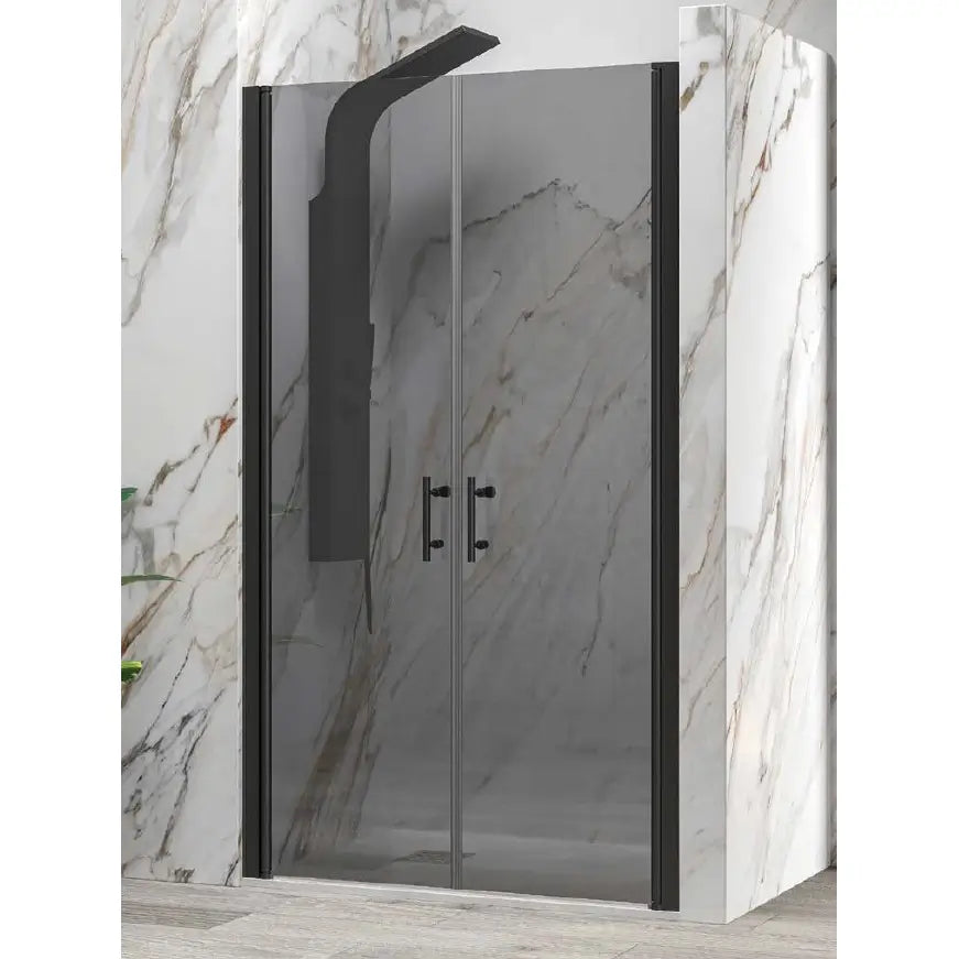 Porta Doccia Per Nicchia 75x195cm - 2 Ante In Vetro Temperato 6mm, Apertura Saloon, Anticalcare - Foto 3