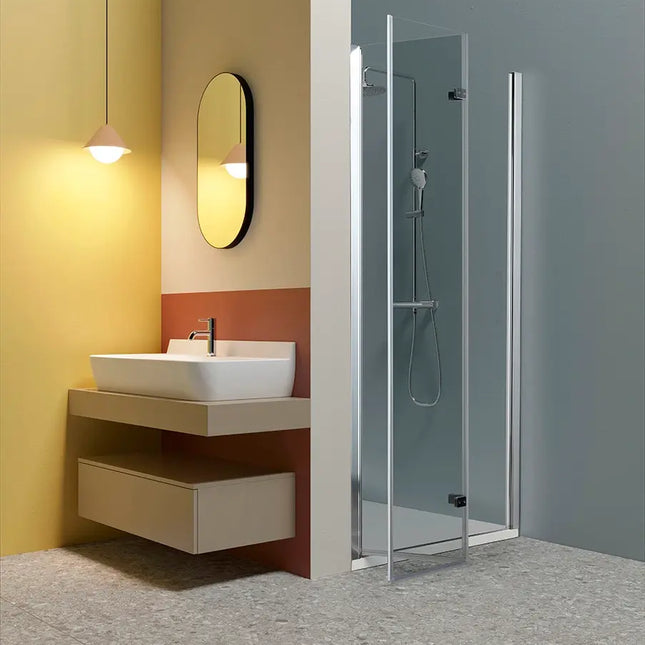 Porta Doccia Anticalcare 6mm A Libro Apertura Interna Esterna