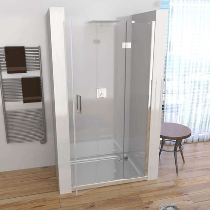 Porta Per Doccia Cristallo Anticalcare Trasparente 8mm Battente 80 cm