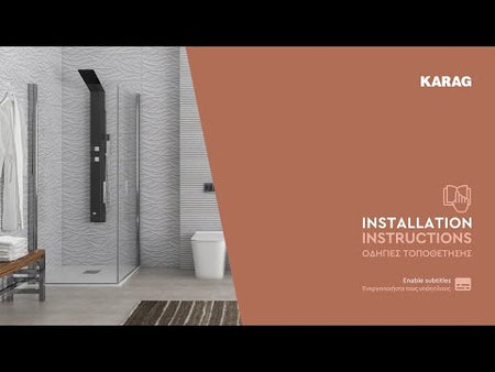 Box Doccia Trasparente H200 Doppia Battente Profili Neri