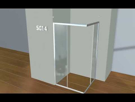 Box Doccia 6mm Anticalcare Doppio Scorrevole H190 Profili Neri