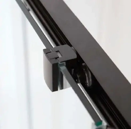 RAPID | Box Doccia Profili Neri 6mm Anta Scorrevole Anticalcare Montaggio Rapido