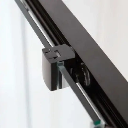 RAPID | Box Doccia Tre Lati Profili Neri 6mm Anticalcare Montaggio Rapido