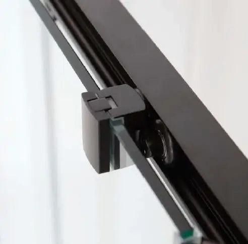 RAPID | Box Doccia Tre Lati Profili Neri 6mm Anticalcare Montaggio Rapido