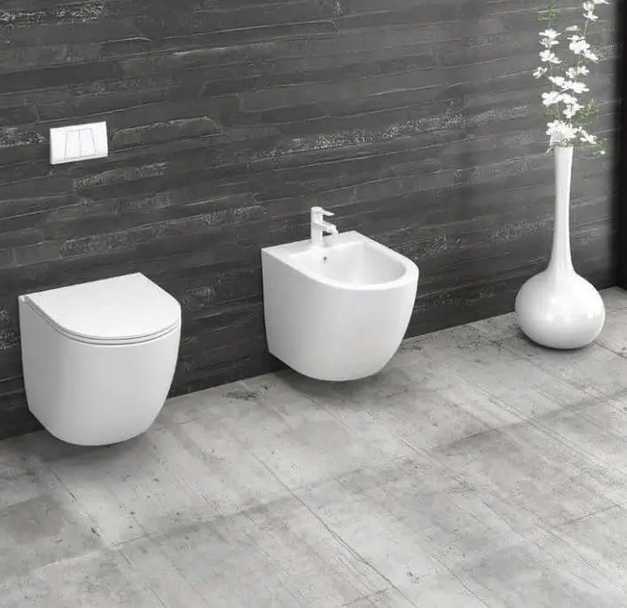 Sanitari Moderni Filo Muro Bianco Opaco - MILOS