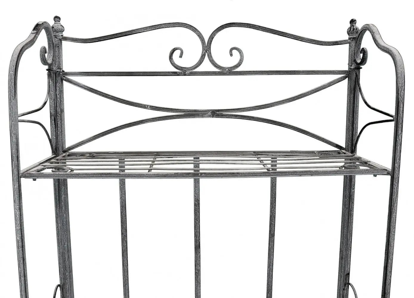 Scaffale Da Terra Stile Provenzale Ferro Bianco Intagliato