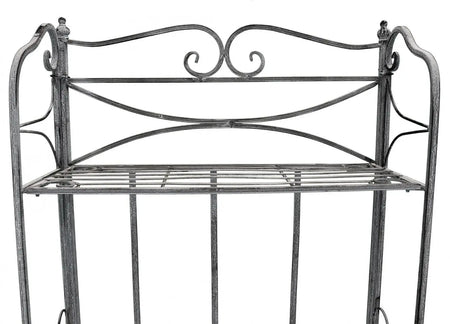 Scaffale Da Terra Stile Provenzale Ferro Bianco Intagliato