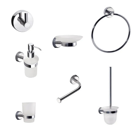 Set Accessori Bagno Vetro Temperato Design Sospeso