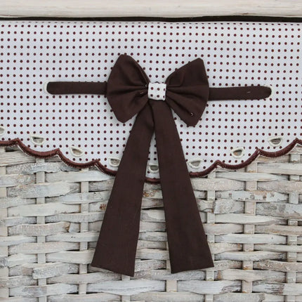 Set di 5 Cesti Porta Biancheria Rattan e Tessuto