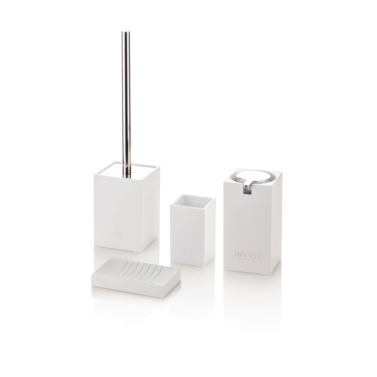 Set Completo Accessori Bagno Bianco