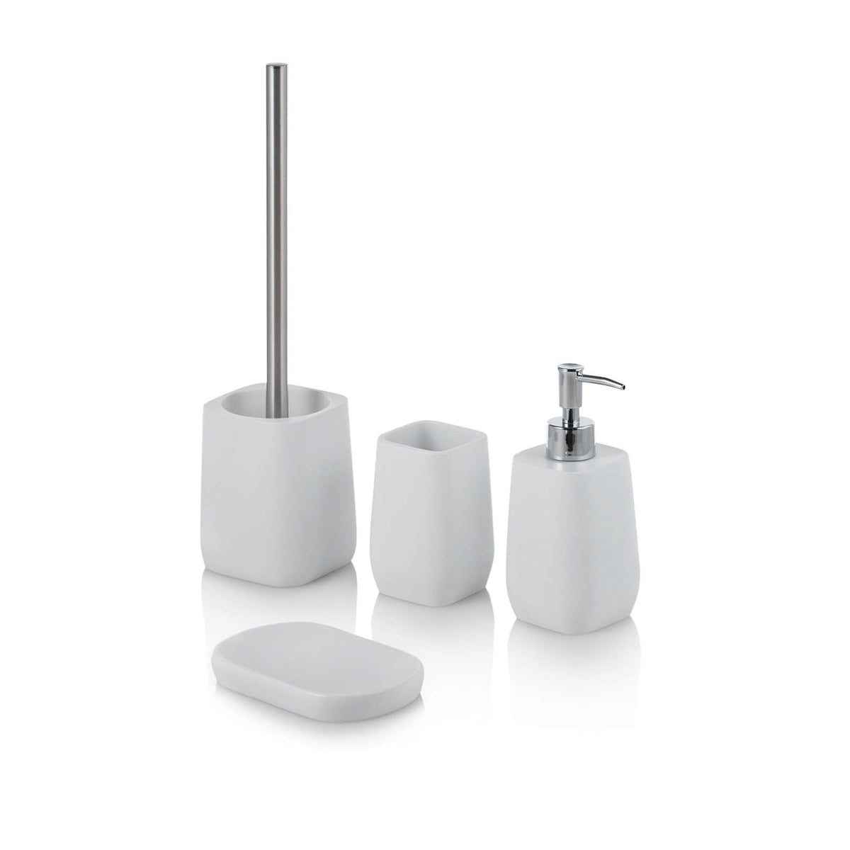 Set Bagno 5 Pezzi In Acrilico Violà - Dispenser, Portaspazzolino, 2 Tazze E Portasapone - Foto 9