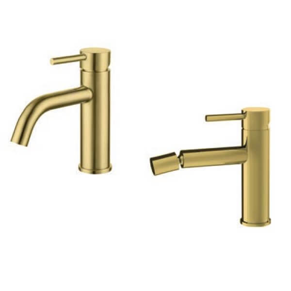 Set Rubinetteria Lavabo e Bidet Color Oro