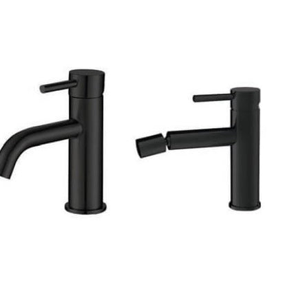 Set Rubinetteria Lavabo e Bidet Colore Nero Opaco