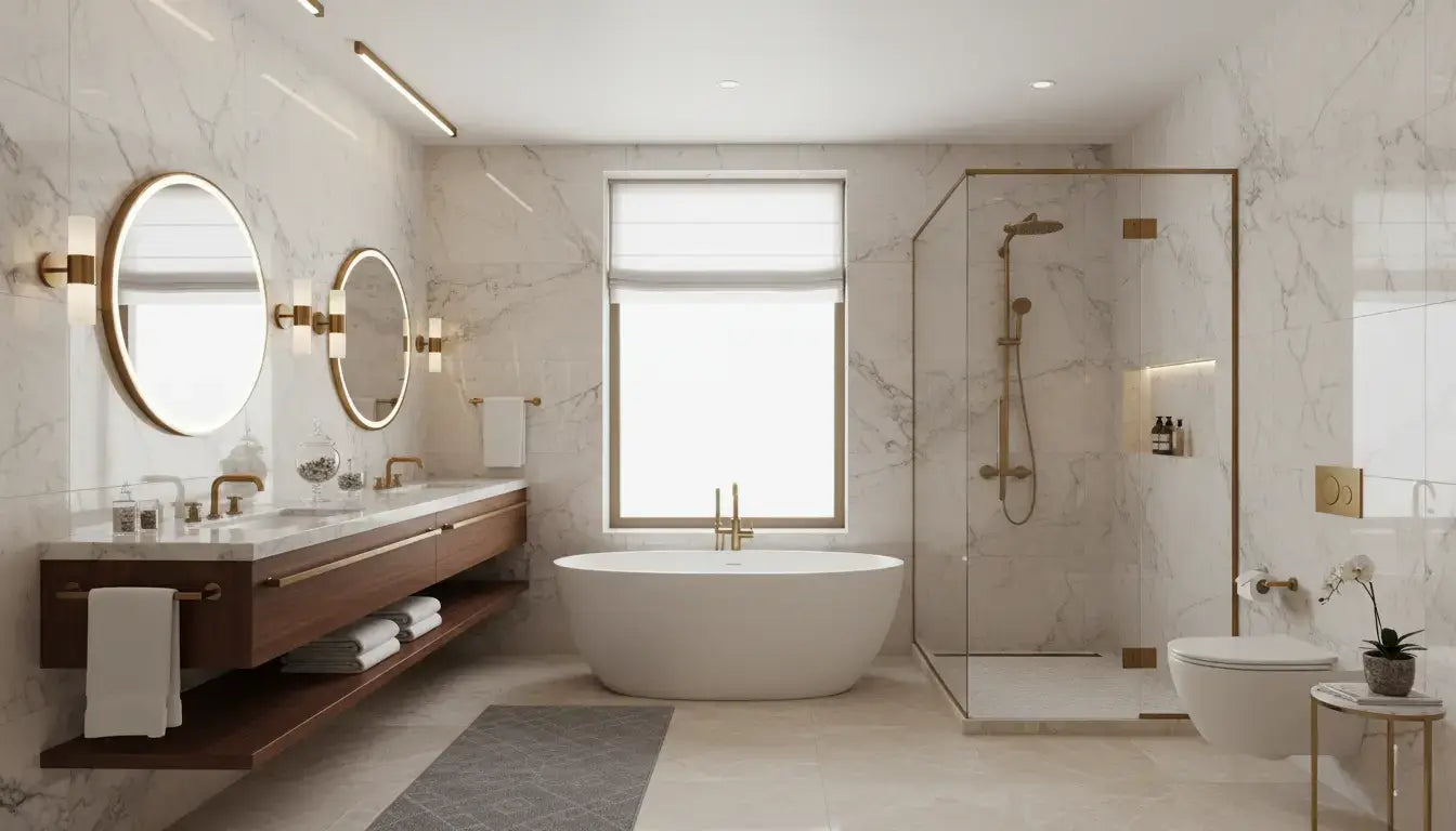Bagno di hotel con arredo di design e qualità