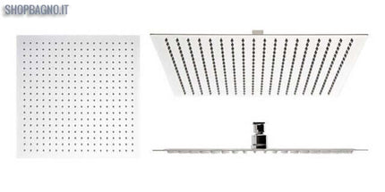 Soffione Doccia Quadrato cm 40x40 Ultraflat Cromato