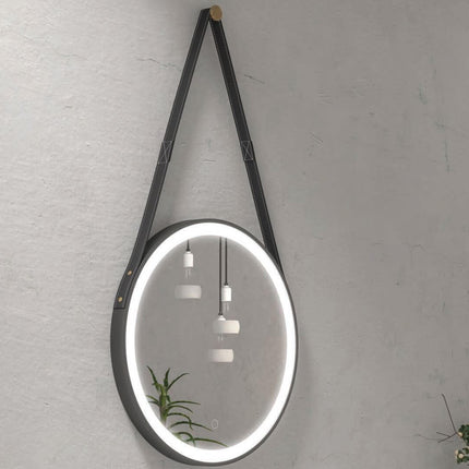 Specchio Da Bagno Con Cinghia E Cornice Led 50cm