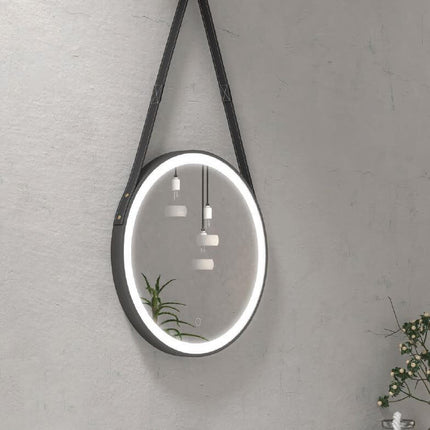 Specchio Da Bagno Con Cinghia E Cornice Led 50cm