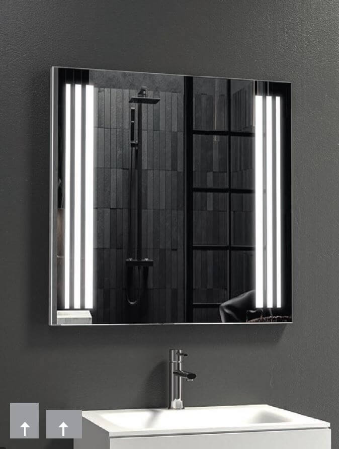 Specchio Da Bagno Quadrato Con Luce LED 75x75