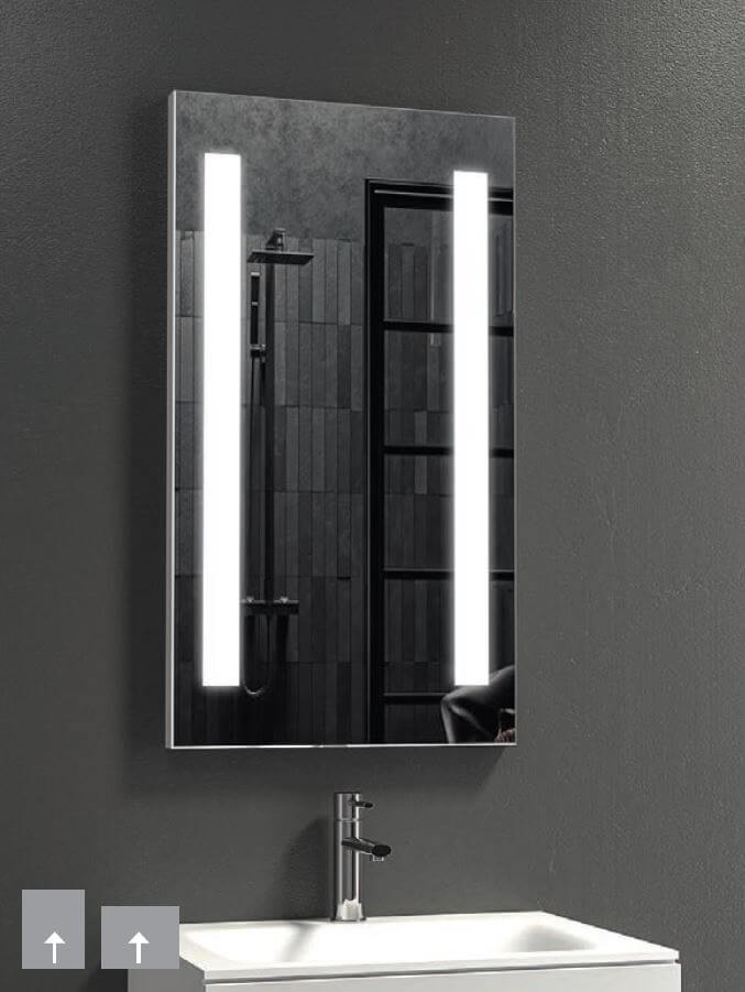 Specchio Da Bagno Rettangolare Con Luce LED 90x50