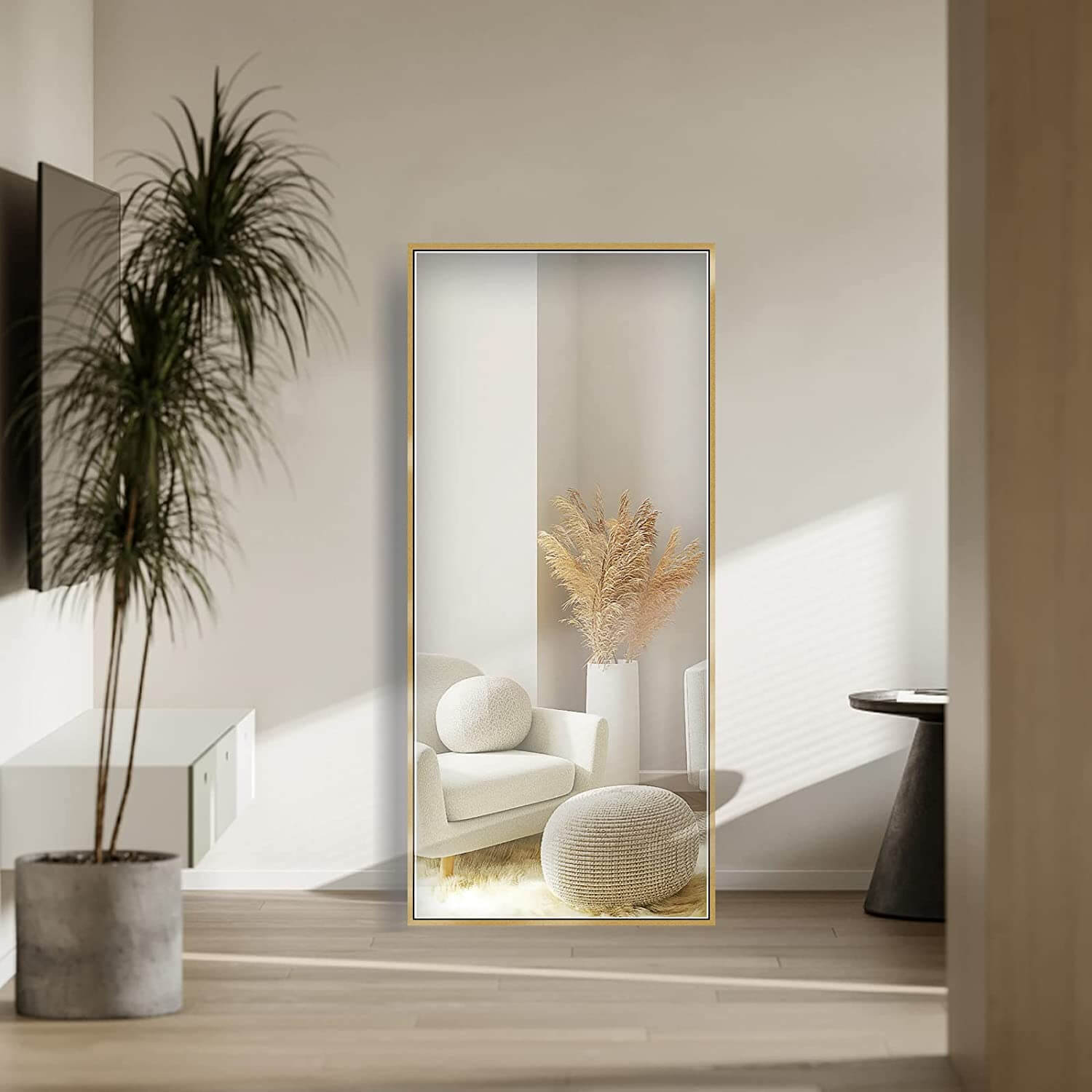 MirrorOutlet Specchio da parete singolo smussato veneziano, 68 x 58 cm, senza cornice