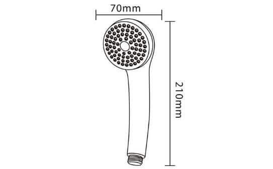 Telefono Doccia In ABS Cromato Stile Classico - 1008