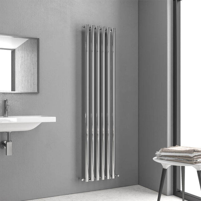 Termoarredo Radiatore Cromato Tubi Verticali Design - 180x42