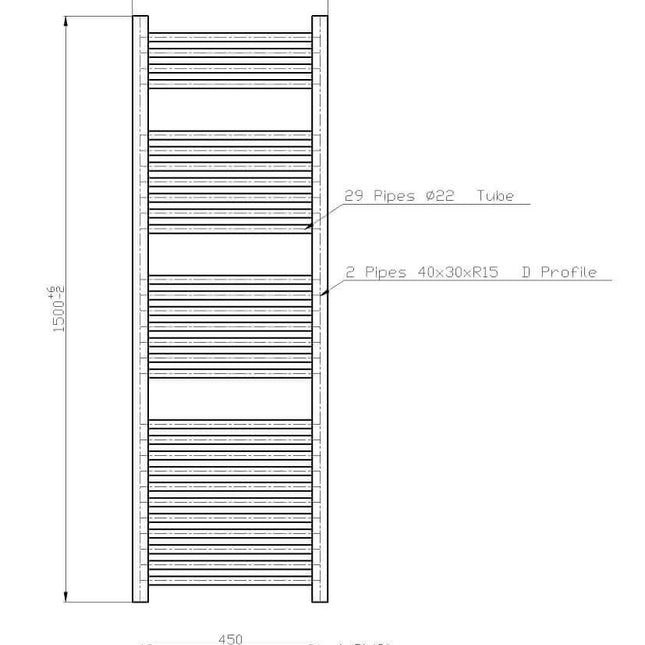 Termoarredo Scaldasalviette Bagno cm 150x50