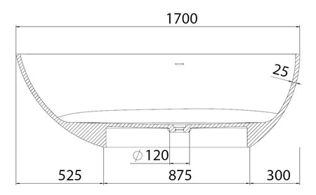 Vasca Freestanding Ovale Design Moderno
