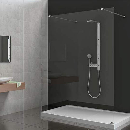 Walk in Doppio Ingresso H200cm Cristallo Trasparente 8mm Anticalcare
