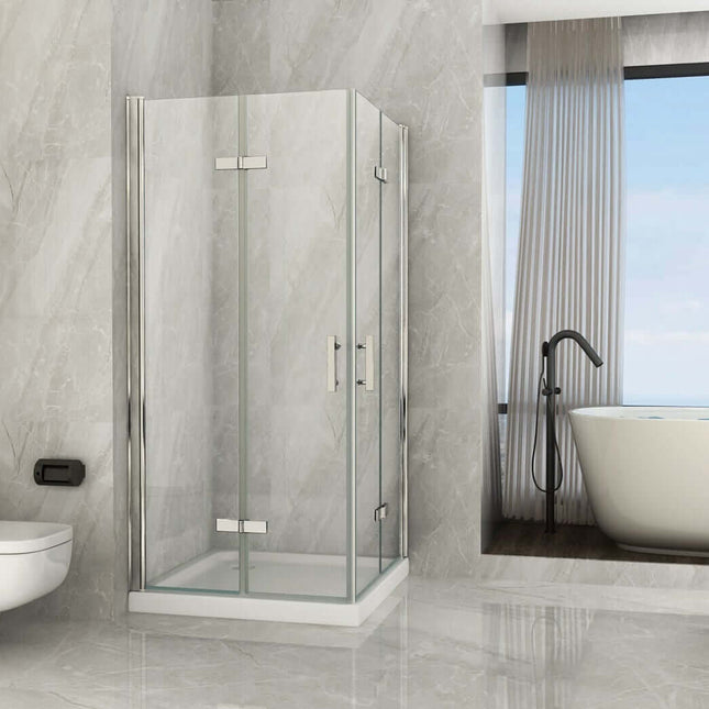 Box Doccia 8mm Due Lati Ad Anta A Libro Apertura Totale - Cancer