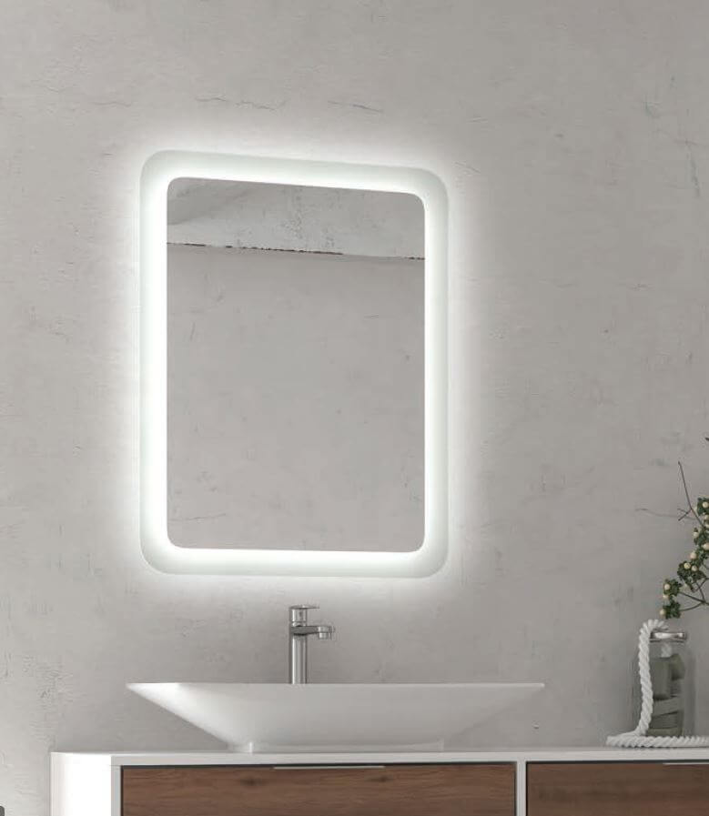 Specchio Da Bagno Rettangolare Luce LED Design - Shopbagno.it